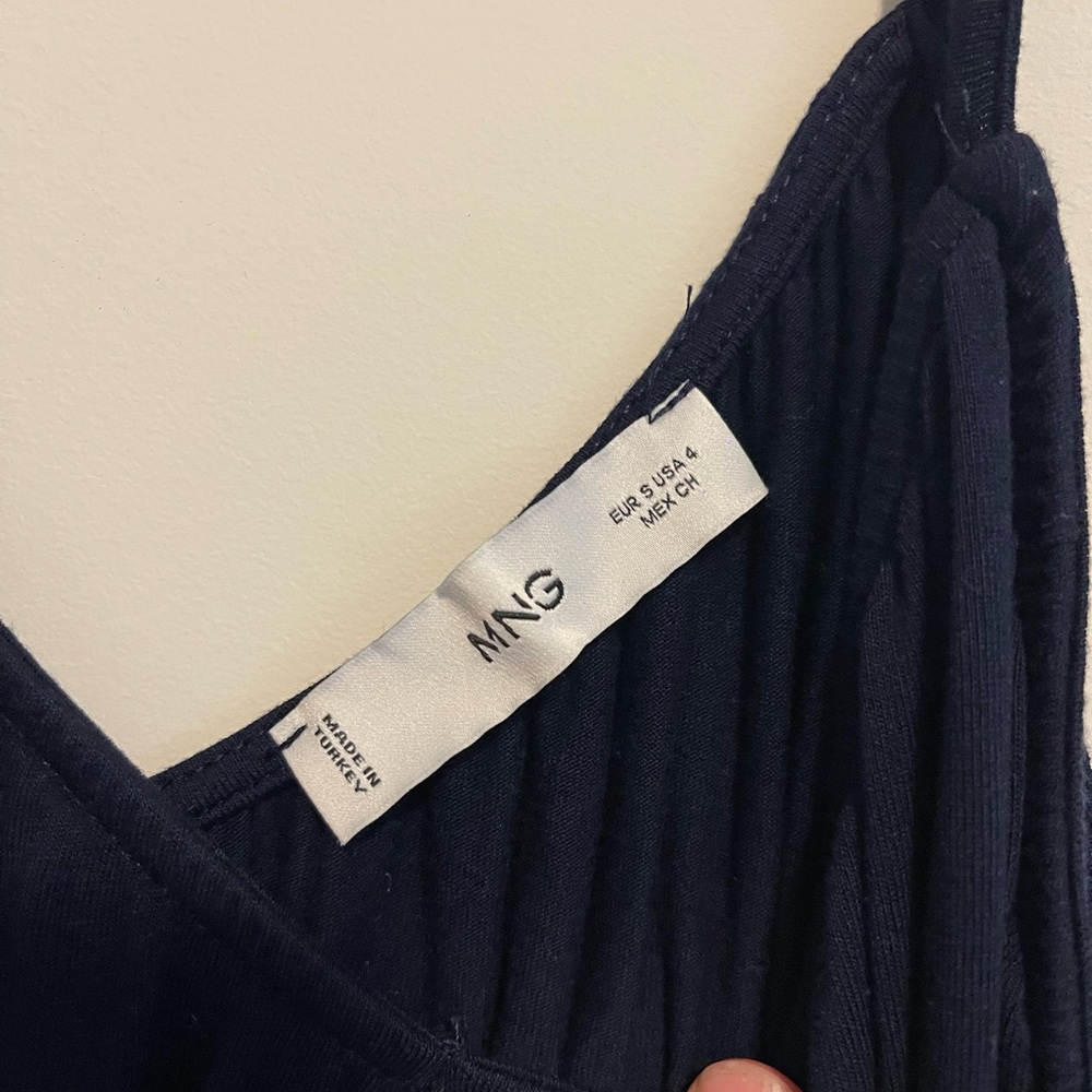 Mango Blue Ribbed Dress - Picture 3 of 3